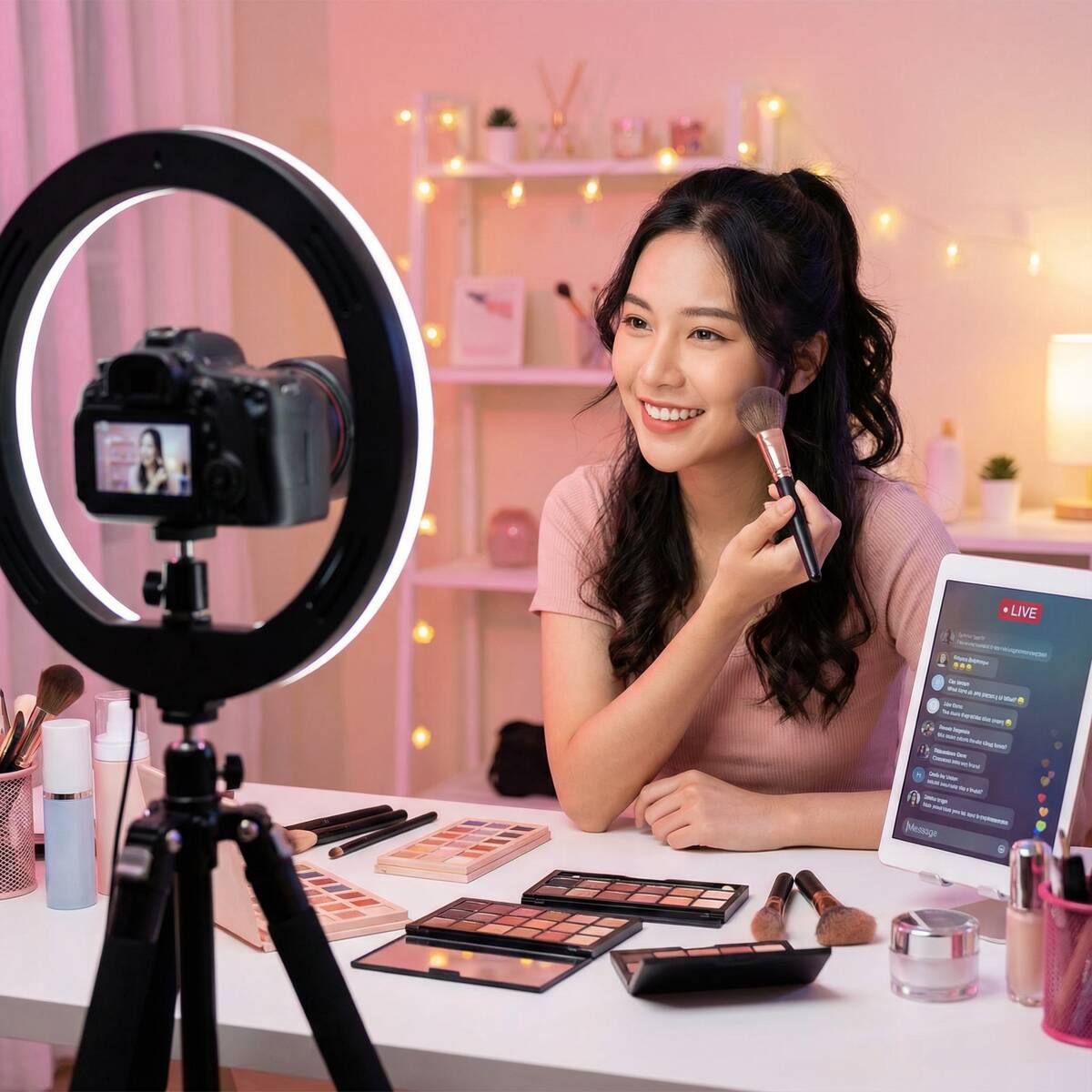 国产自拍美妆视频